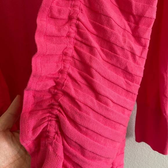 Torrid Pink Open Ruched Cardigan Size 1 (14/16) - Picture 2 of 4